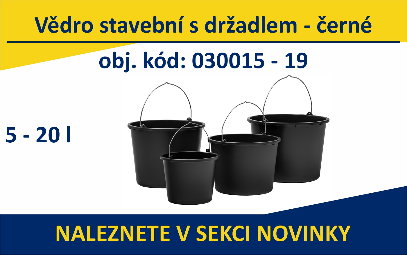 030015-19 - Vědro stavební s držadlem