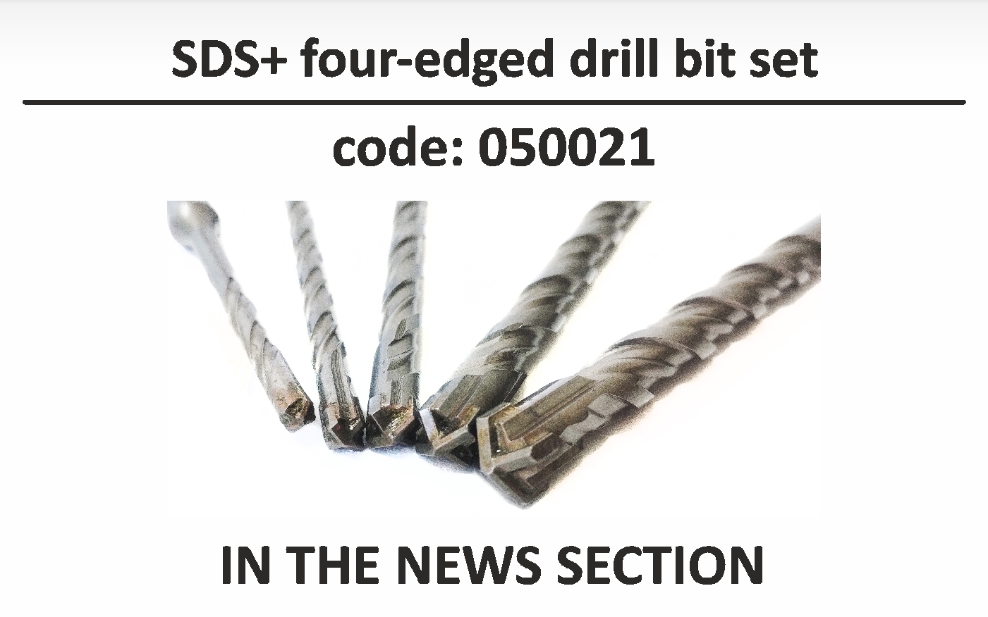 MAGG - Set of four-blade SDS+ drills