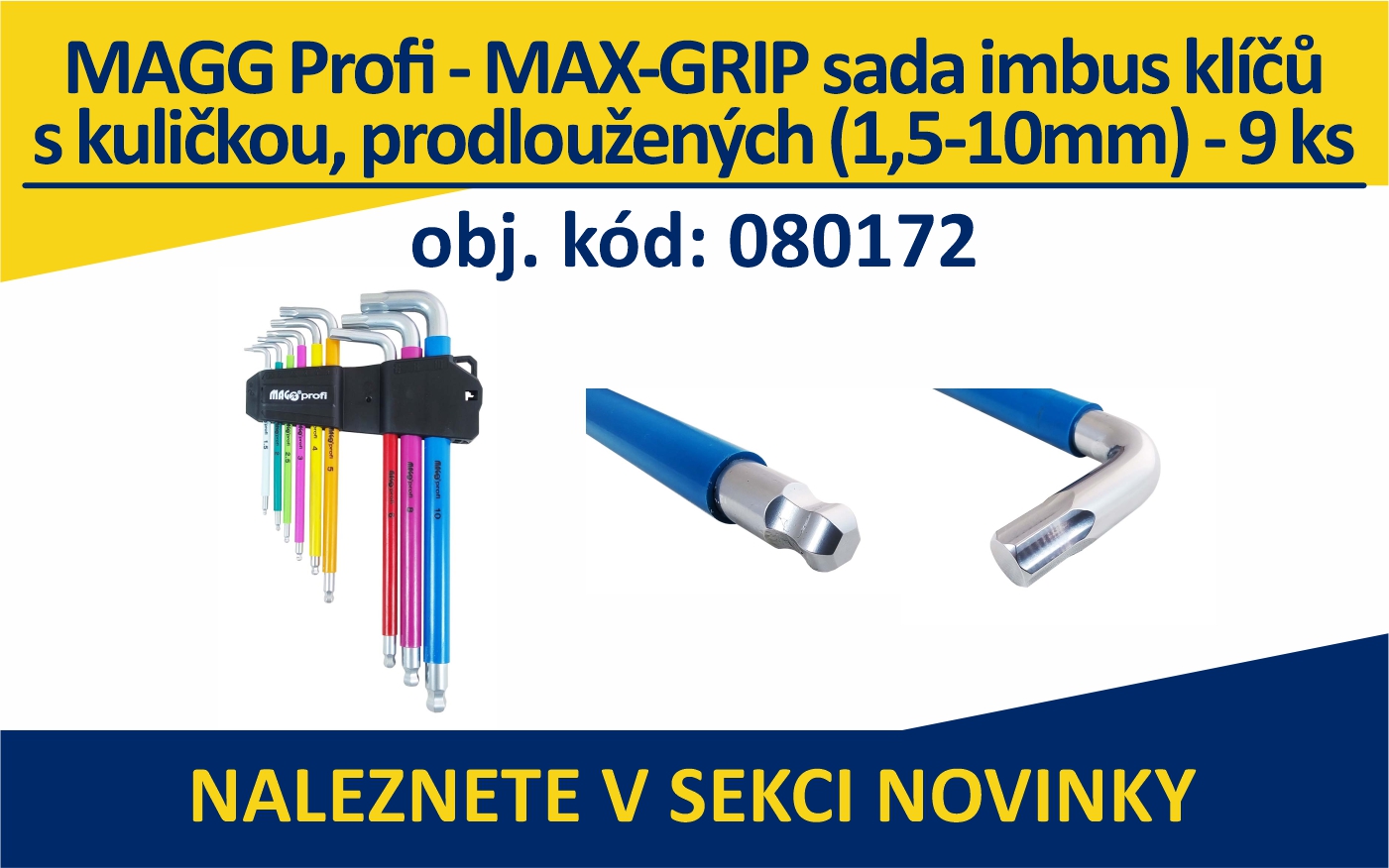 080172 - MAGG Profi - MAX-GRIP sada imbus klíčů