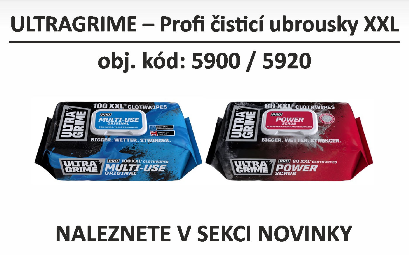 Ultragrime - Profi čistící ubrousky