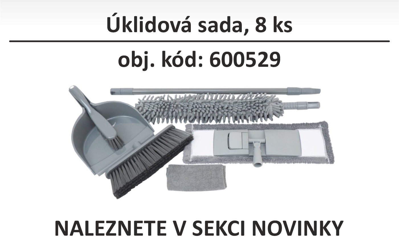 TOPTRADE - Úklidová sada, 8 ks