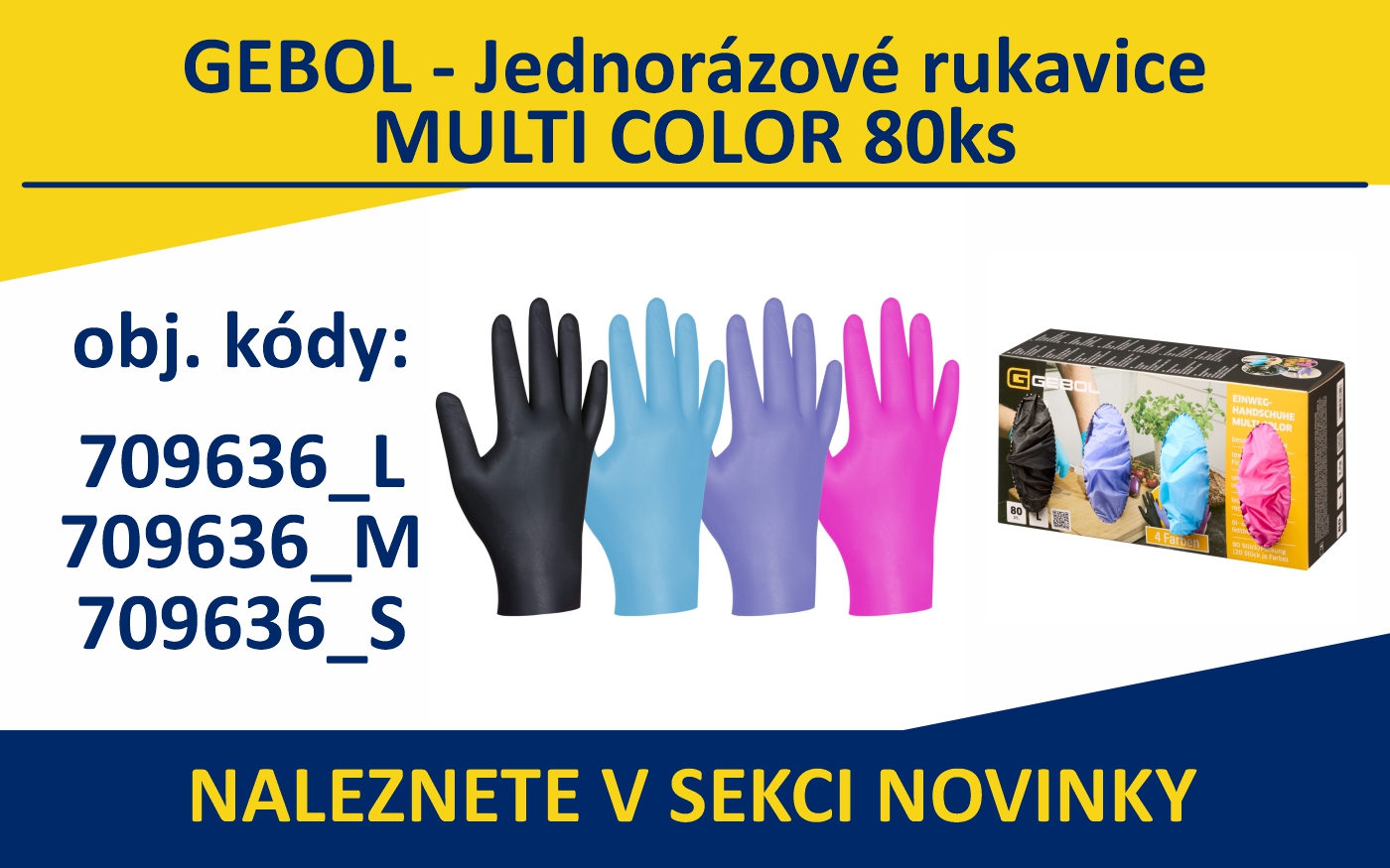 709636 - jednorázové rukavice MULTI COLOR