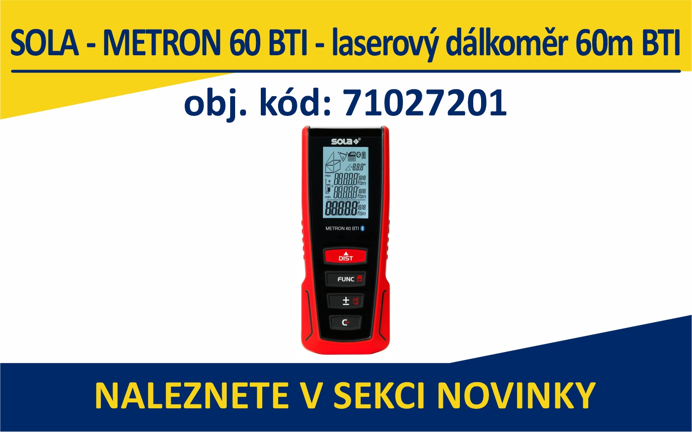 SOLA - METRON 60 BTI - laserový dálkoměr 60m BTI