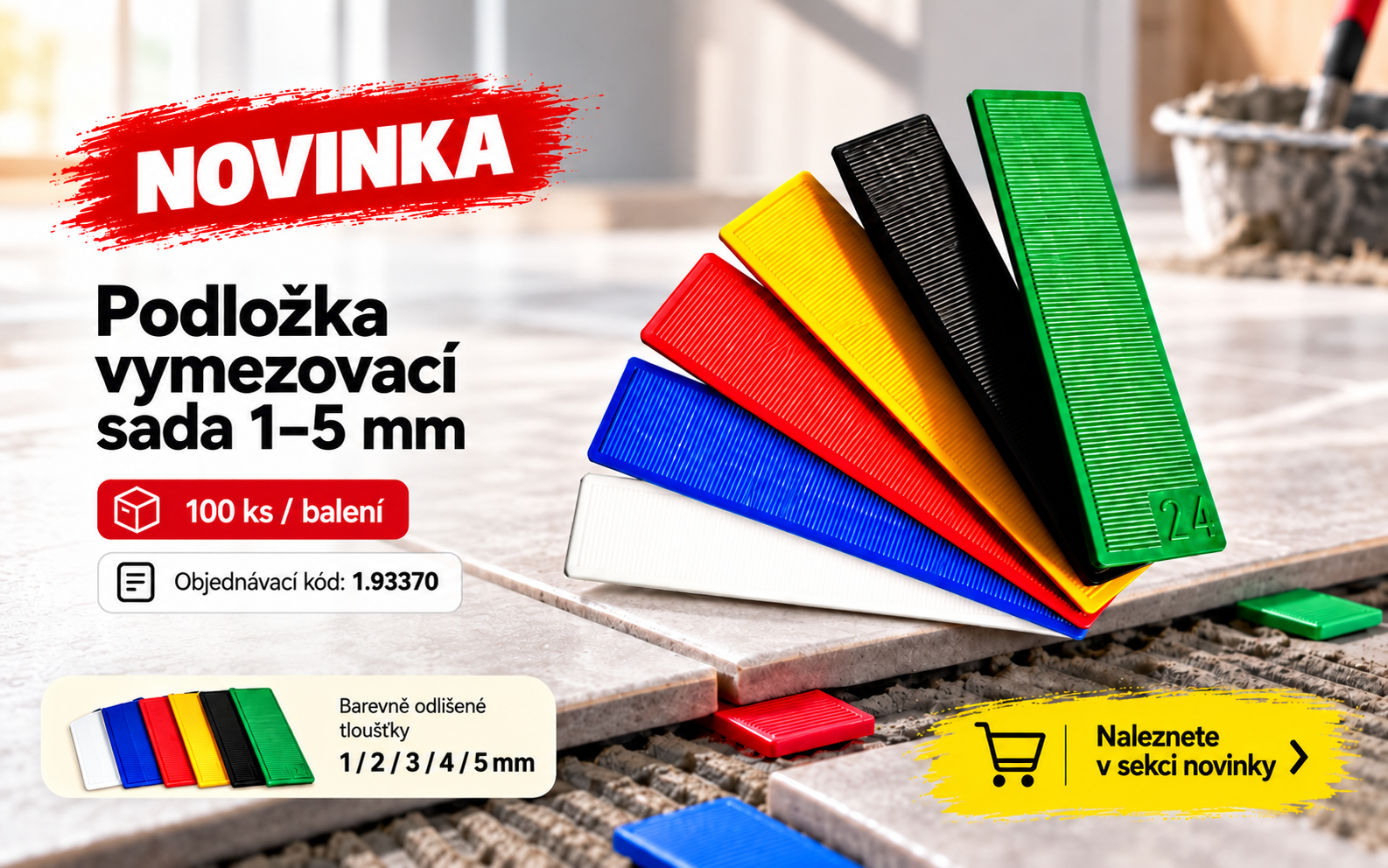 1.93370 Podložka vymezovací - sada, 1-5 mm - 100 ks