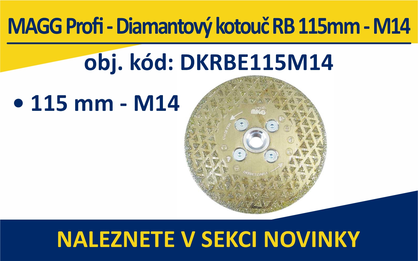 MAGG Profi - Diamantový kotouč RB 115mm - M14