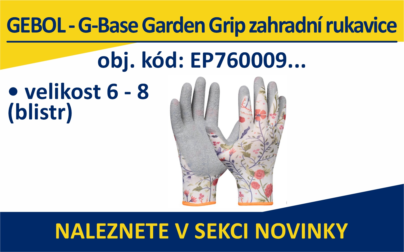 GEBOL - G-Base Garden Grip zahradní rukavice