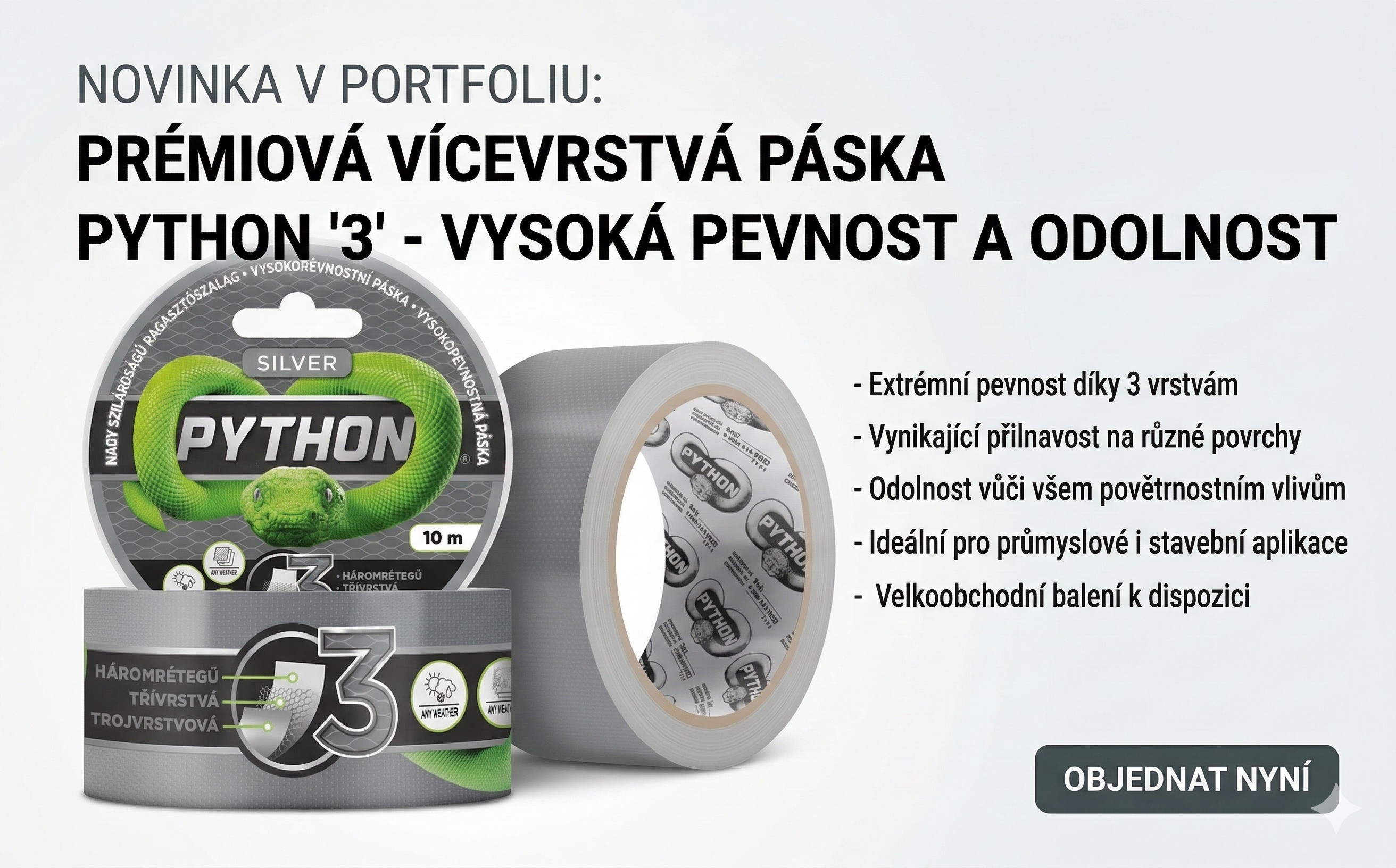 PYTHON - Vysokopevnostní páska