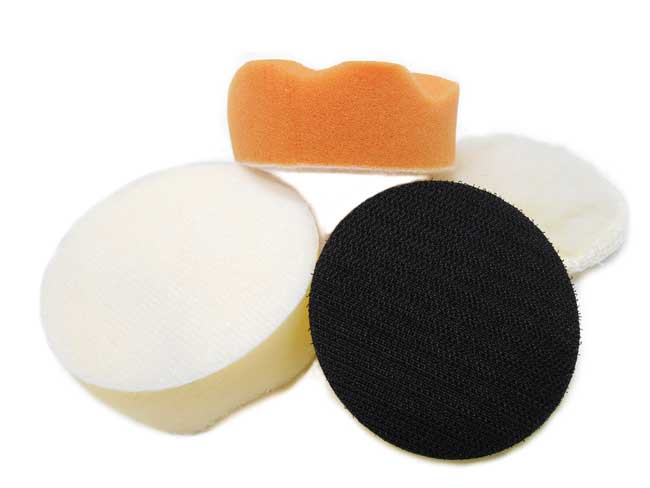 Polishing set - backing pad, felt pad, sponge