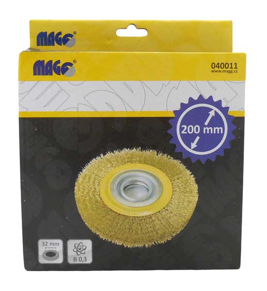 Circular brush 200, wavy wire B 0,30, hole 32mm