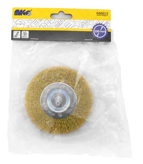 Circular brush 100, wavy wire B 0,30, shank