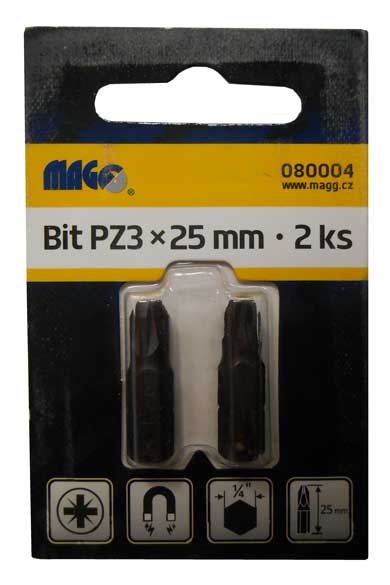 Bit PZ3 25mm - 2pcs