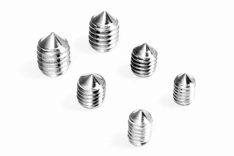 Service kit for handles - 6 pieces, material: brushed stainless steel
