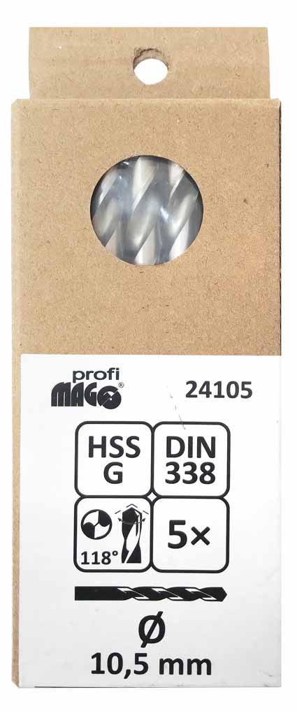 MAGG Profi - Drill dia. 10,5mm, bright finished HSS-G