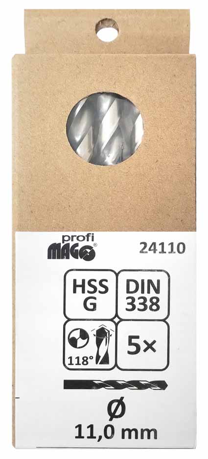 MAGG Profi - Drill dia. 11,0mm, bright finished HSS-G