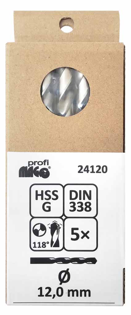 MAGG Profi - Drill dia. 12,0mm, bright finished HSS-G