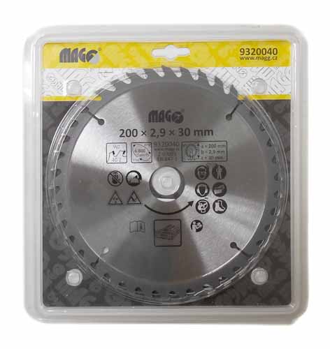 Circular - saw blade 200x2,9x30 / 40 - sloping