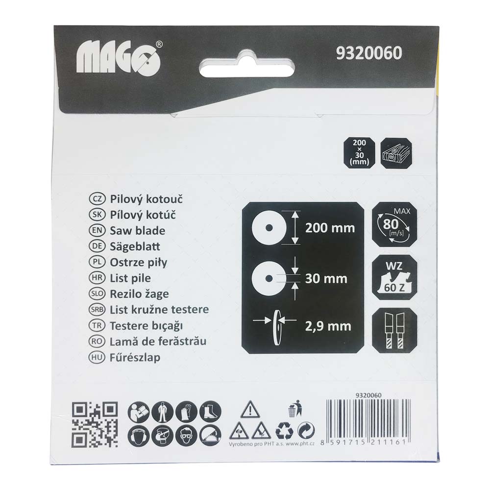 Circular - saw blade 200x2,9x30 / 60 - sloping