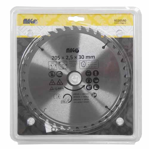 Circular - saw blade 205x2,5x30 / 40 - sloping