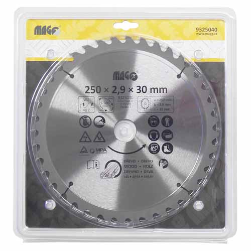 Circular - saw blade 250x2,9x30 / 40 - sloping