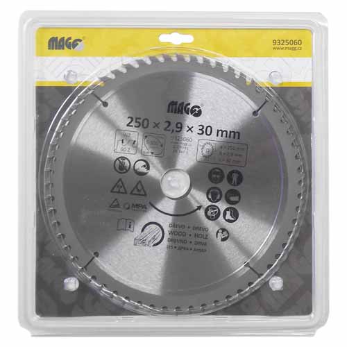 Circular - saw blade 250x2,9x30 / 60 - sloping