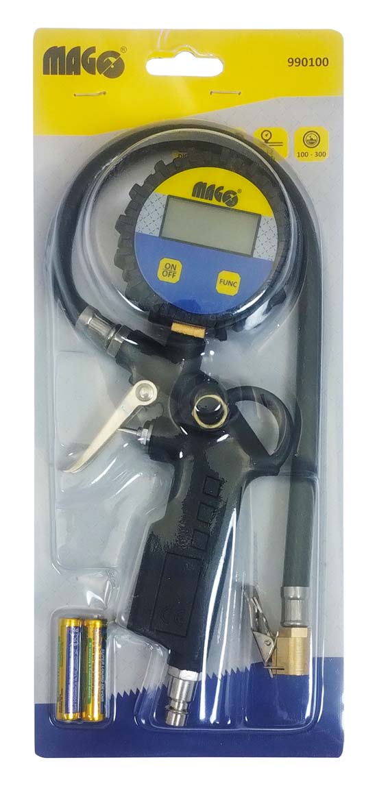 Tyre inflator with digital manometer 