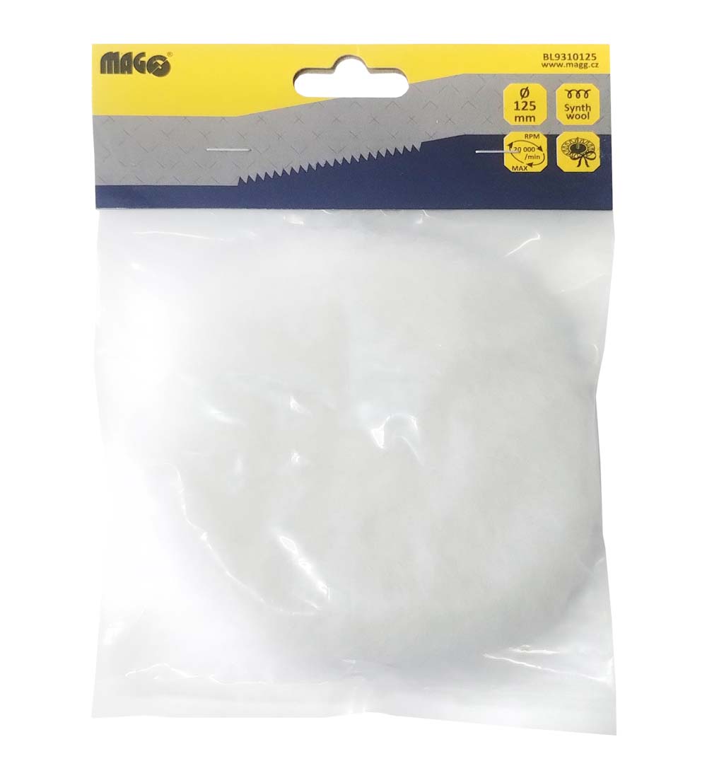 Synthetic wool polishing bonnet 125mm