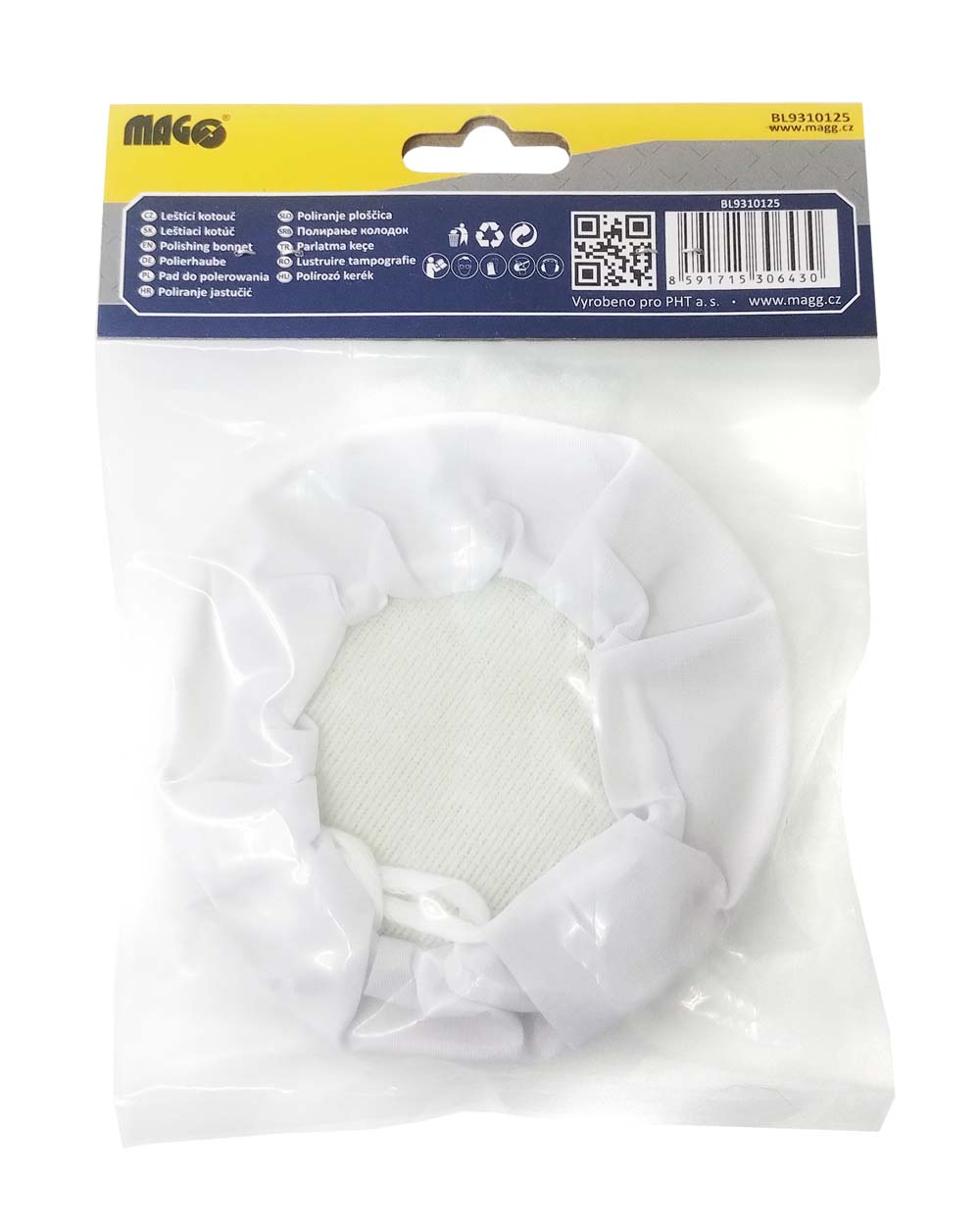 Synthetic wool polishing bonnet 125mm