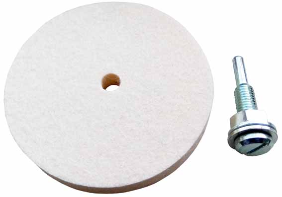 Felt polishing bonnet 100x12mm, shank