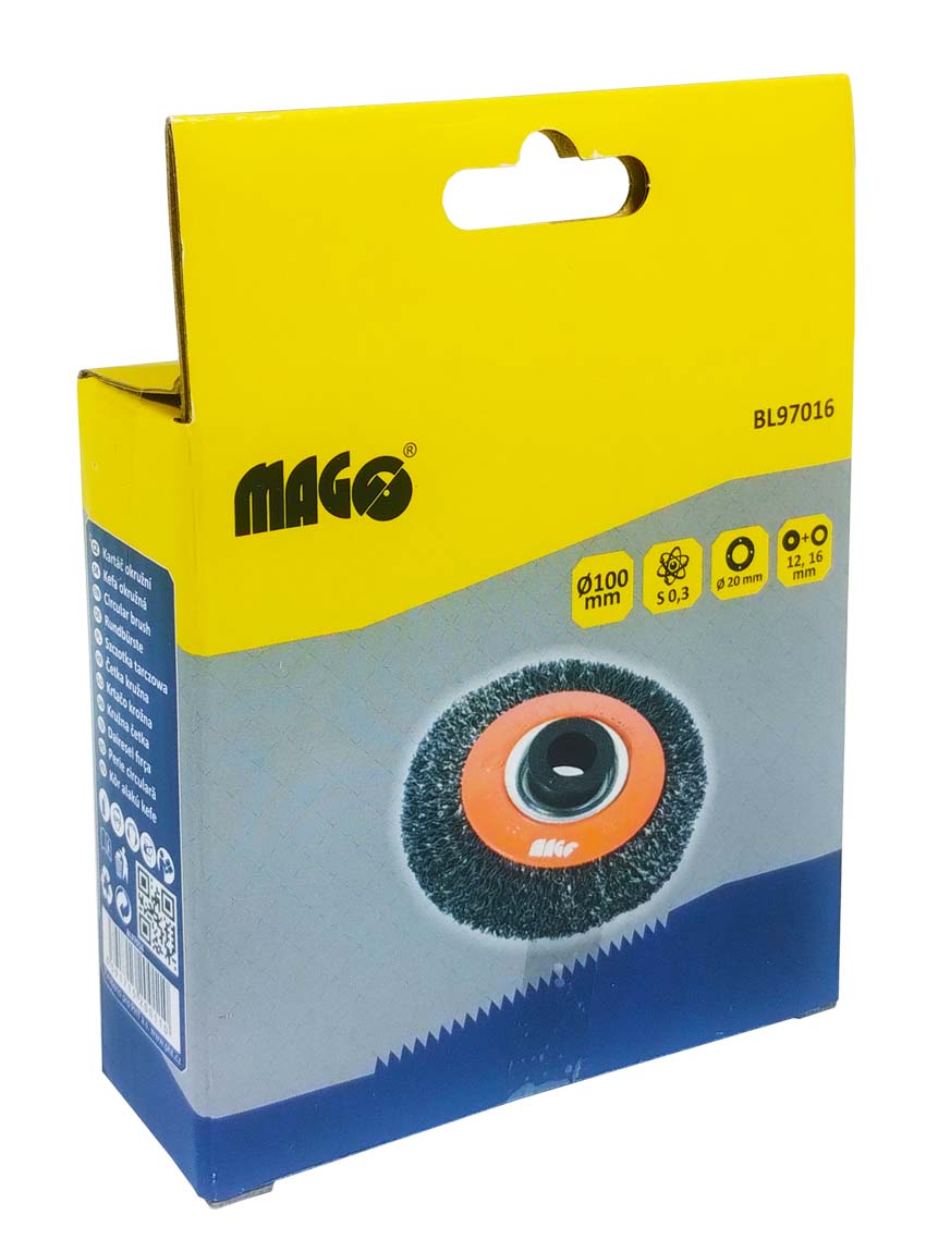 Circular brush 100, wavy wire S 0,30, hole 20mm