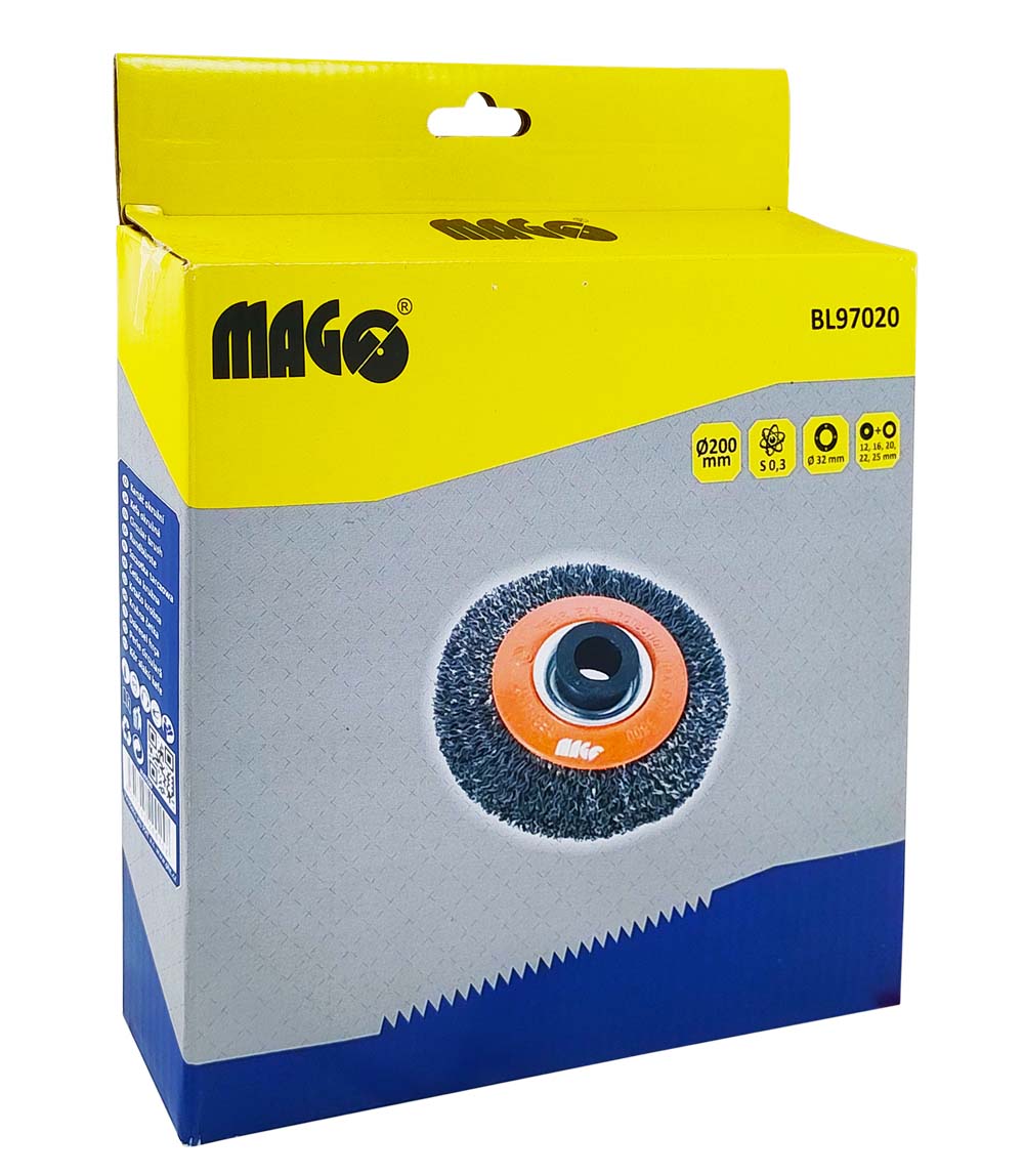 Circular brush 200, wavy wire S 0,30, hole 32mm