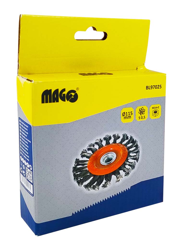 Circular brush 115, twist wire S 0,50, thread M14x2