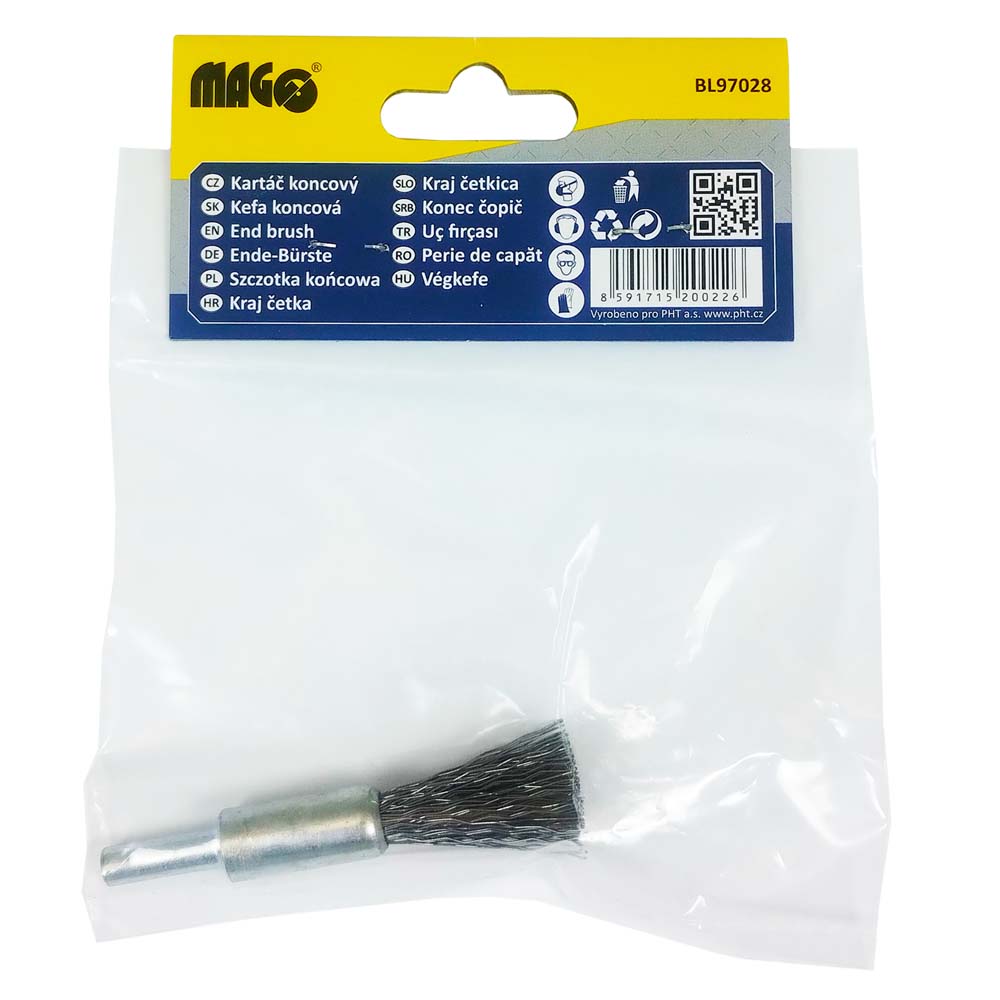 End brush 12, wavy wire S 0,30, shank