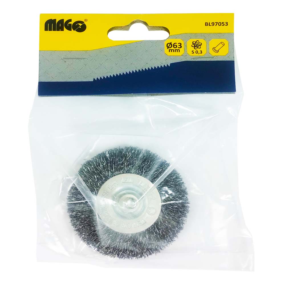 Circular brush 63, wavy wire S 0,30, shank
