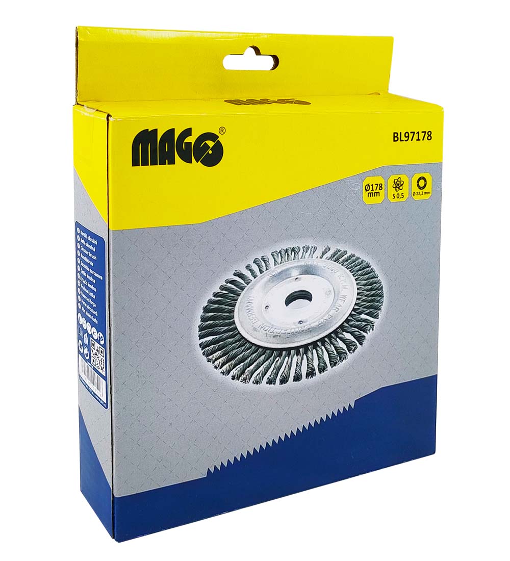 Circular brush 178, twist wire S 0,50, hole 22,2mm