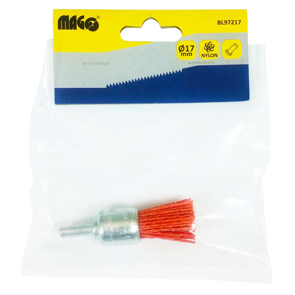 End brush 17, nylon, shank