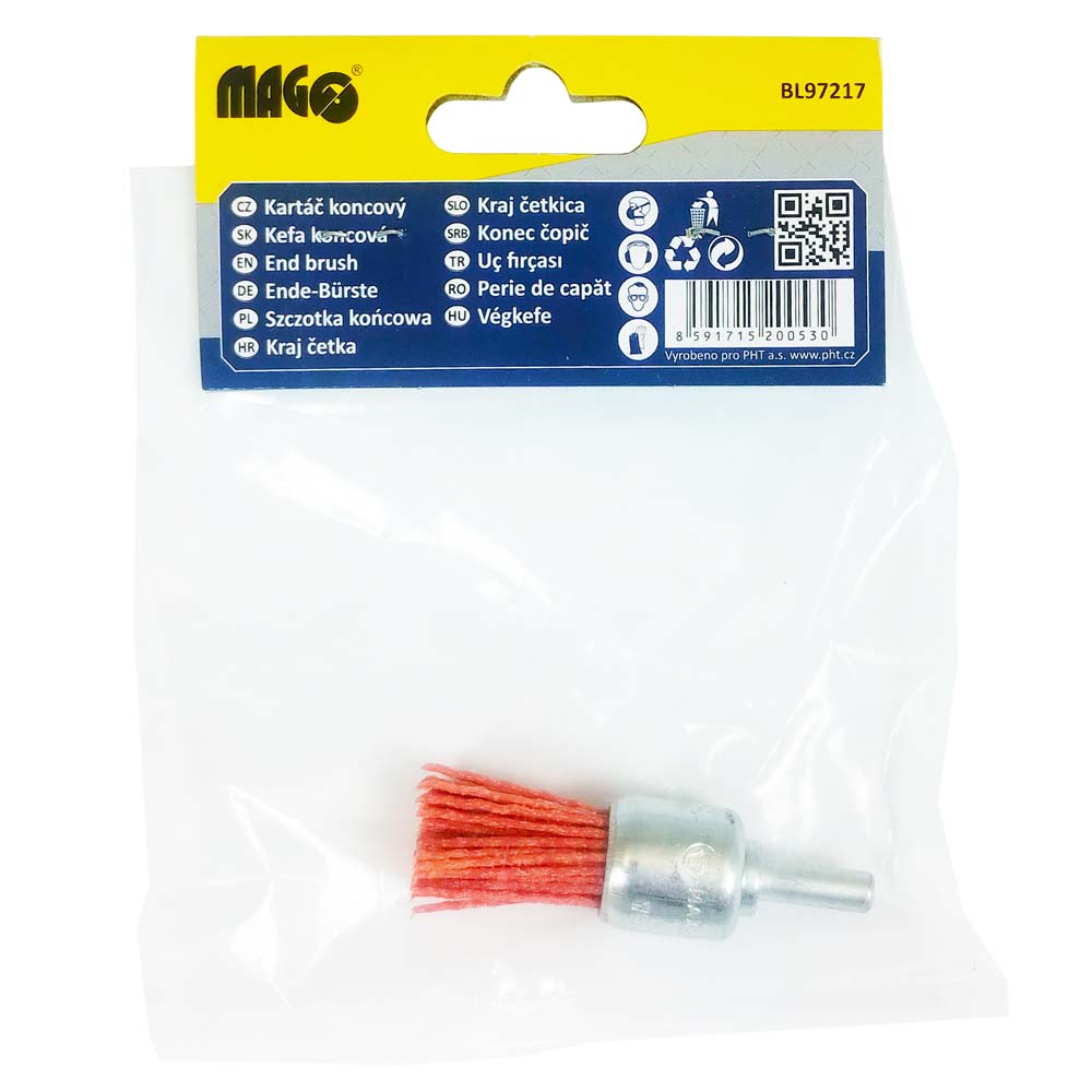 End brush 17, nylon, shank