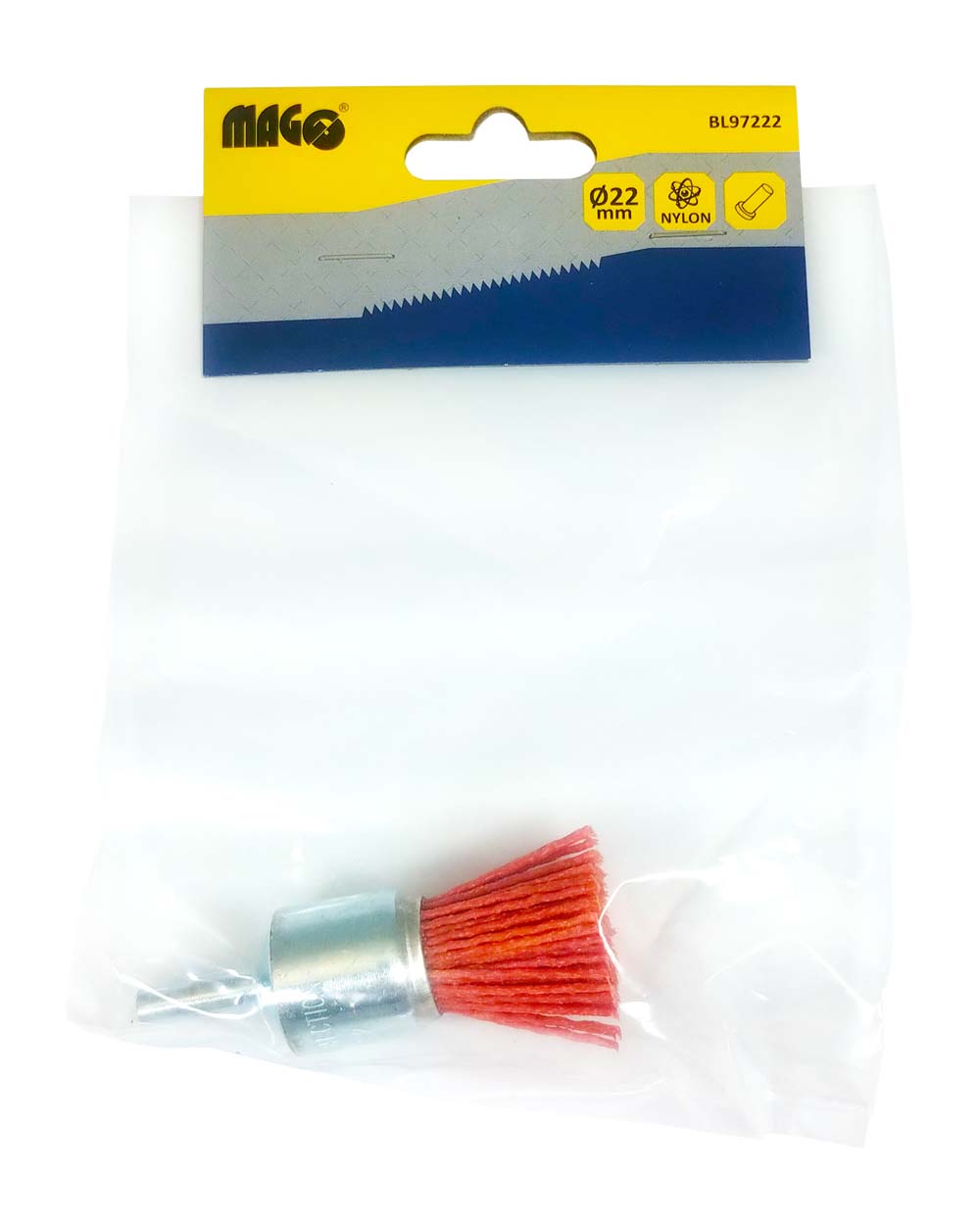End brush 22, nylon, shank