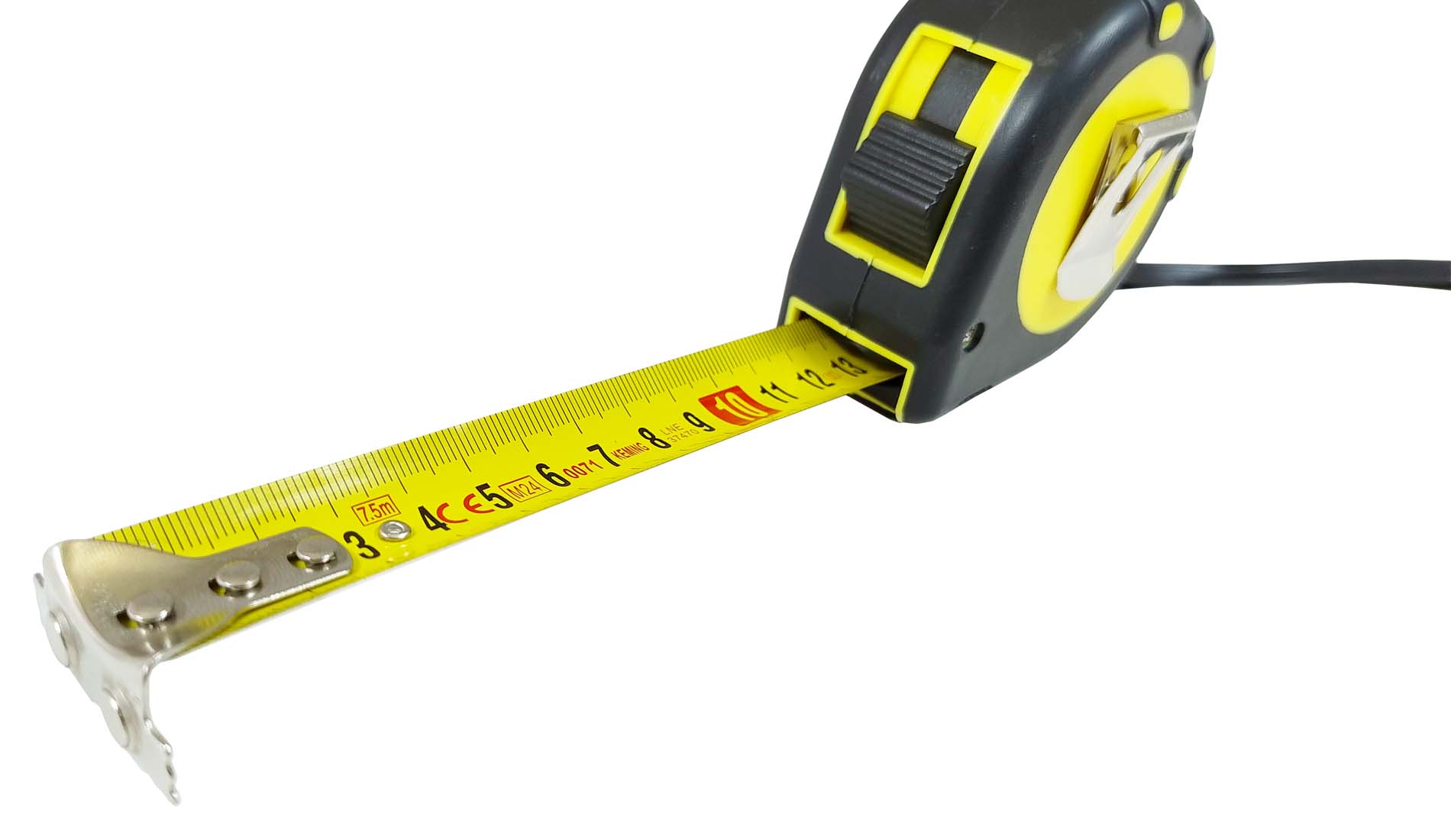 Measure tape 7,5m x 25mm (ruber/plastic, magnet)