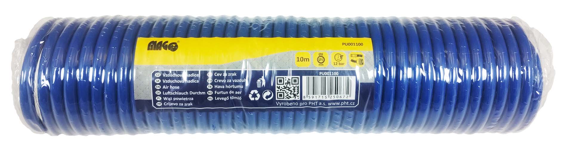 Spiral air hose, 10 m