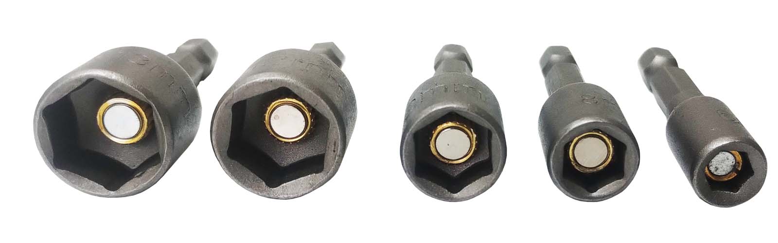 1/4“ magnetic tightening head set - 5pcs (6,8,10,12,13mm)