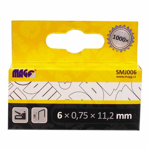 Series staples 1000 pcs 6 x 0,75 x 11,2mm