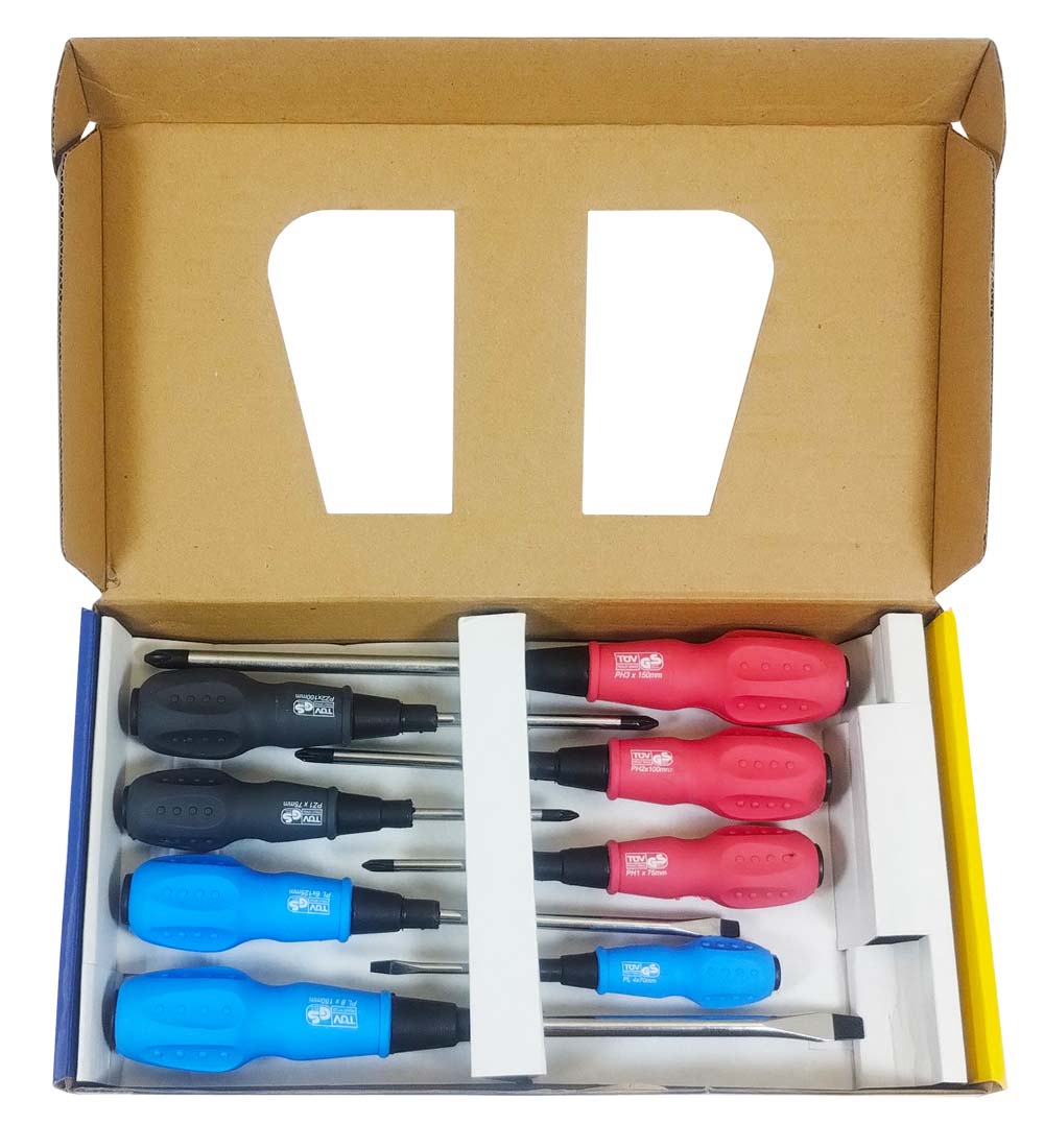 8 pcs set of screwdrivers  (3xPL,3xPH,2xPZ)