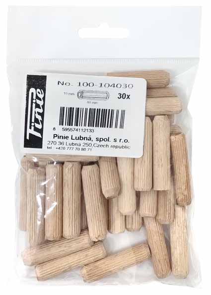 PINIE - Wooden furniture dowels 10x40mm - 30 pcs