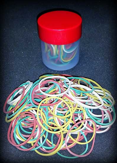 Rubberband coloured 50gr - 170 pcs