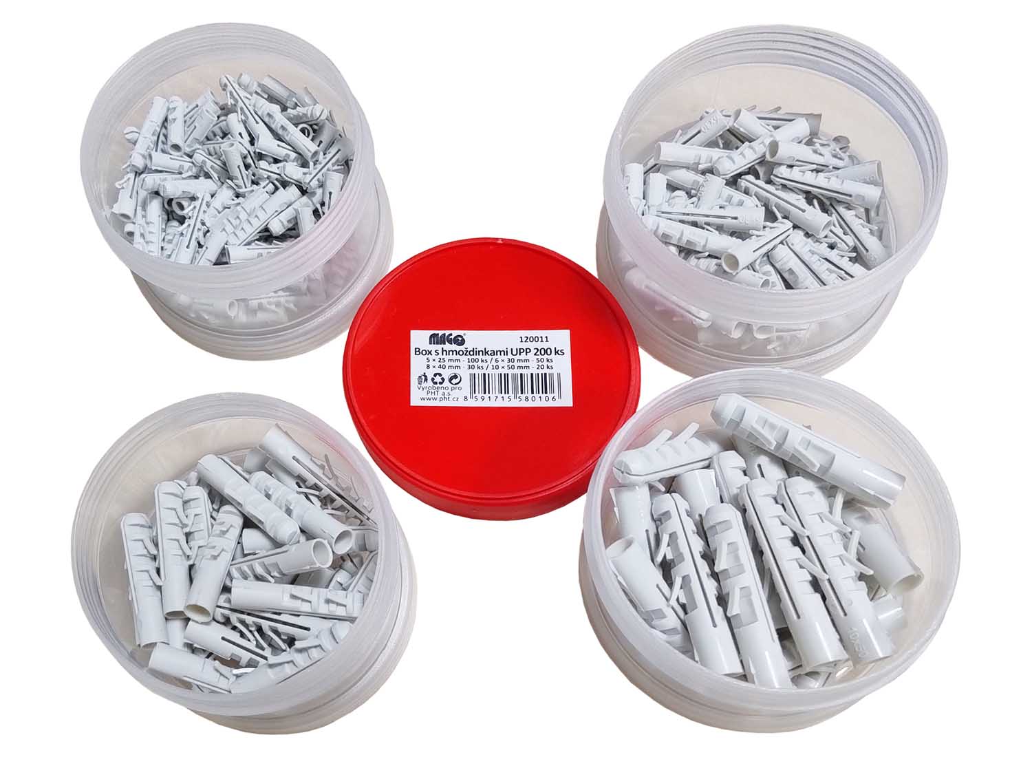 BOX with wall plugs - 200 pcs