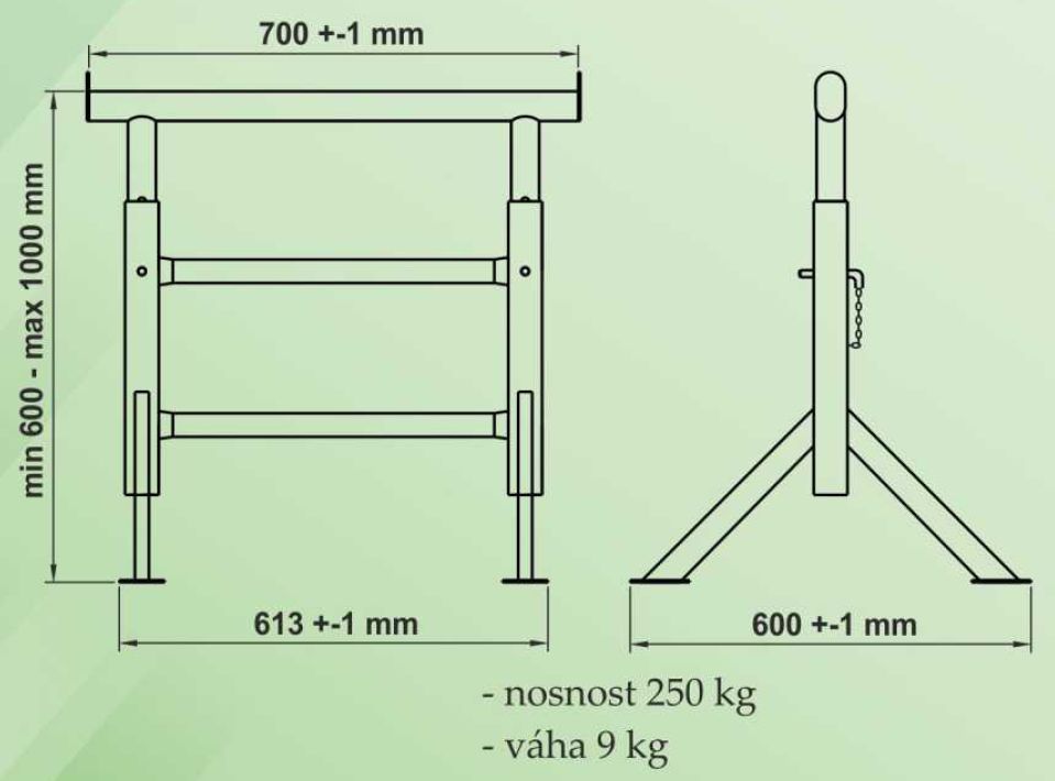 Saw-horse  630-1030x700mm