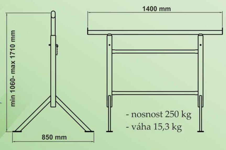 Saw-horse  850x1060-1710x1400mm