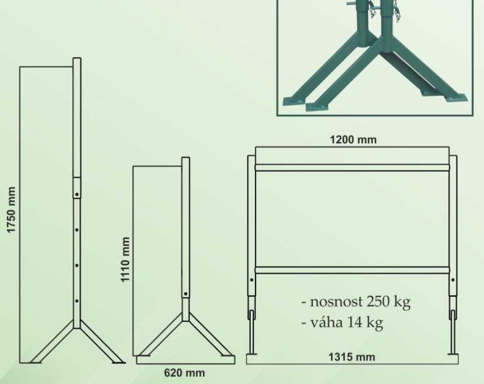 Saw-horse 800-1250x1200mm 