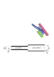 Thin polyetylen - cable heat shrink 1m 3,2/1,6mm - yellow