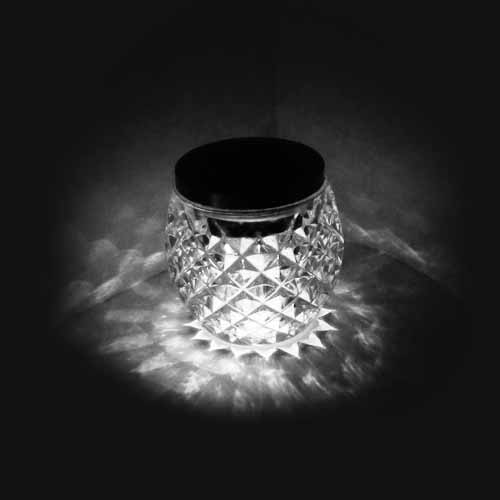 Garden solar LED lamp - glass